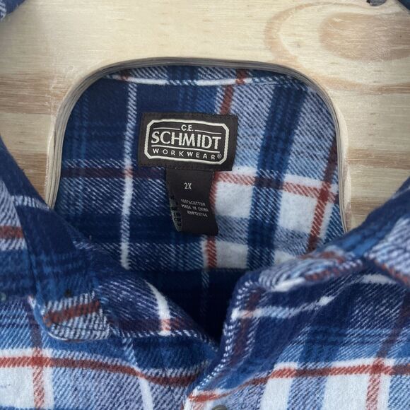 C.E. Schmidt Heavyweight Flannel Shirt 2X XXL Mens Multicolor Plaid - Picture 3 of 3